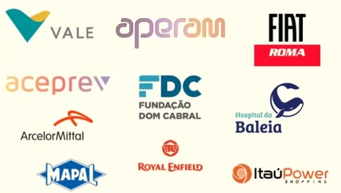 Empresas atendidas: Vale, Aperam, Fiat, Aceprev, FDC Fundação Dom Cabral, ArcelorMittal, Hospital da Baleia, Royal Enfield, Mapal e Itaú Power Shopping